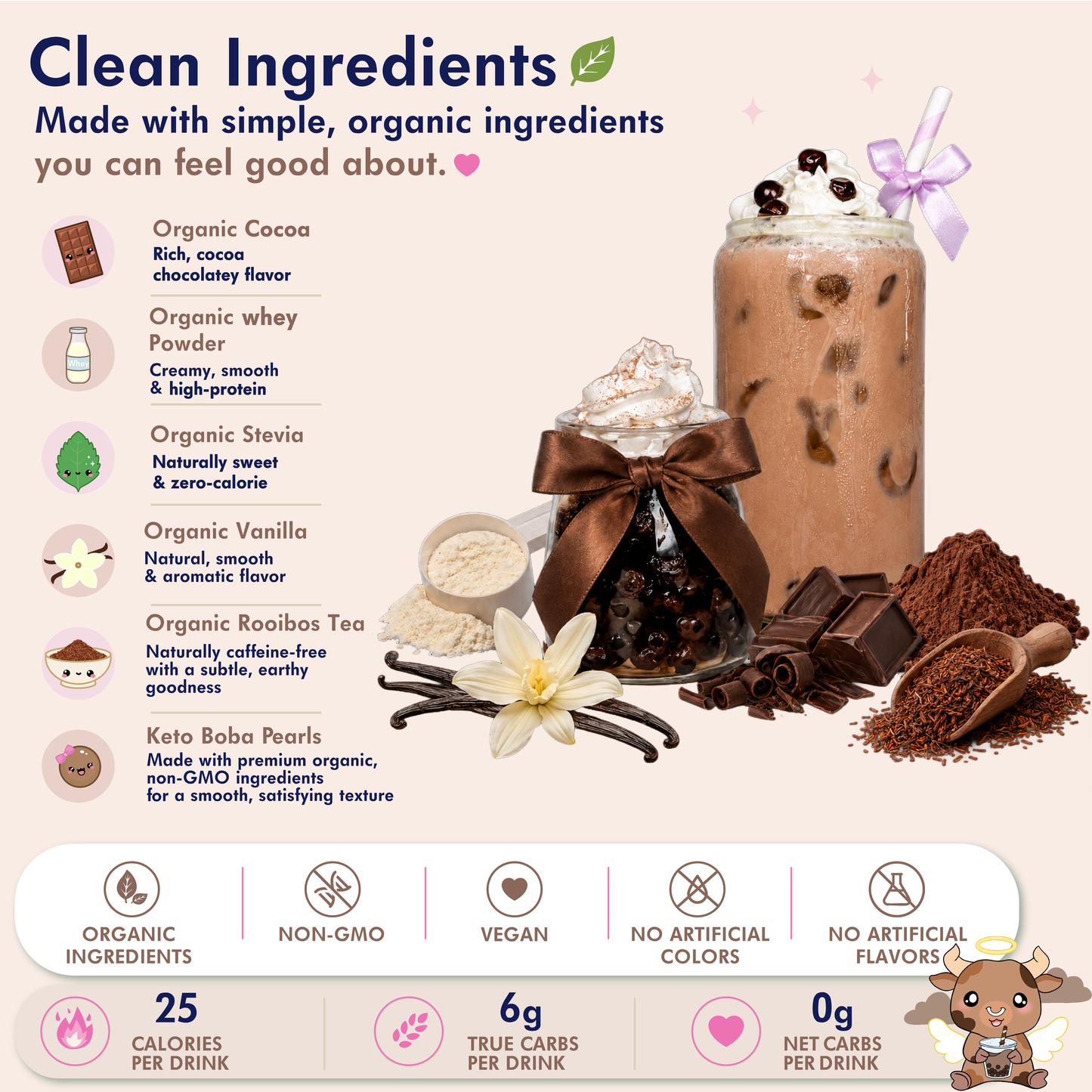 Keto Chocolate Boba Tea