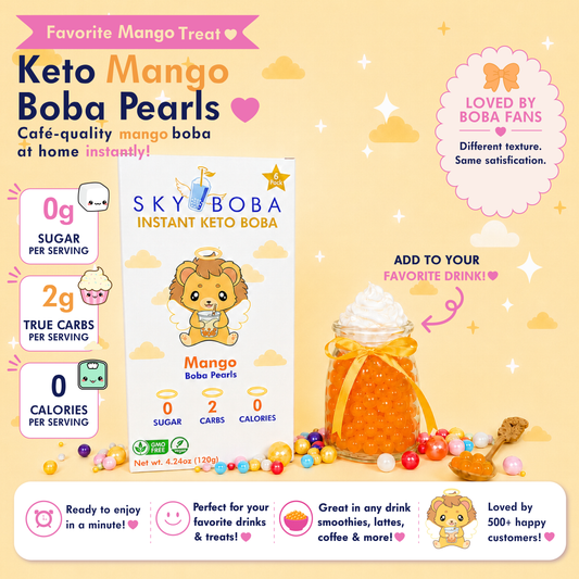 Keto Mango Boba Pearls - Bubble Tea sugar free