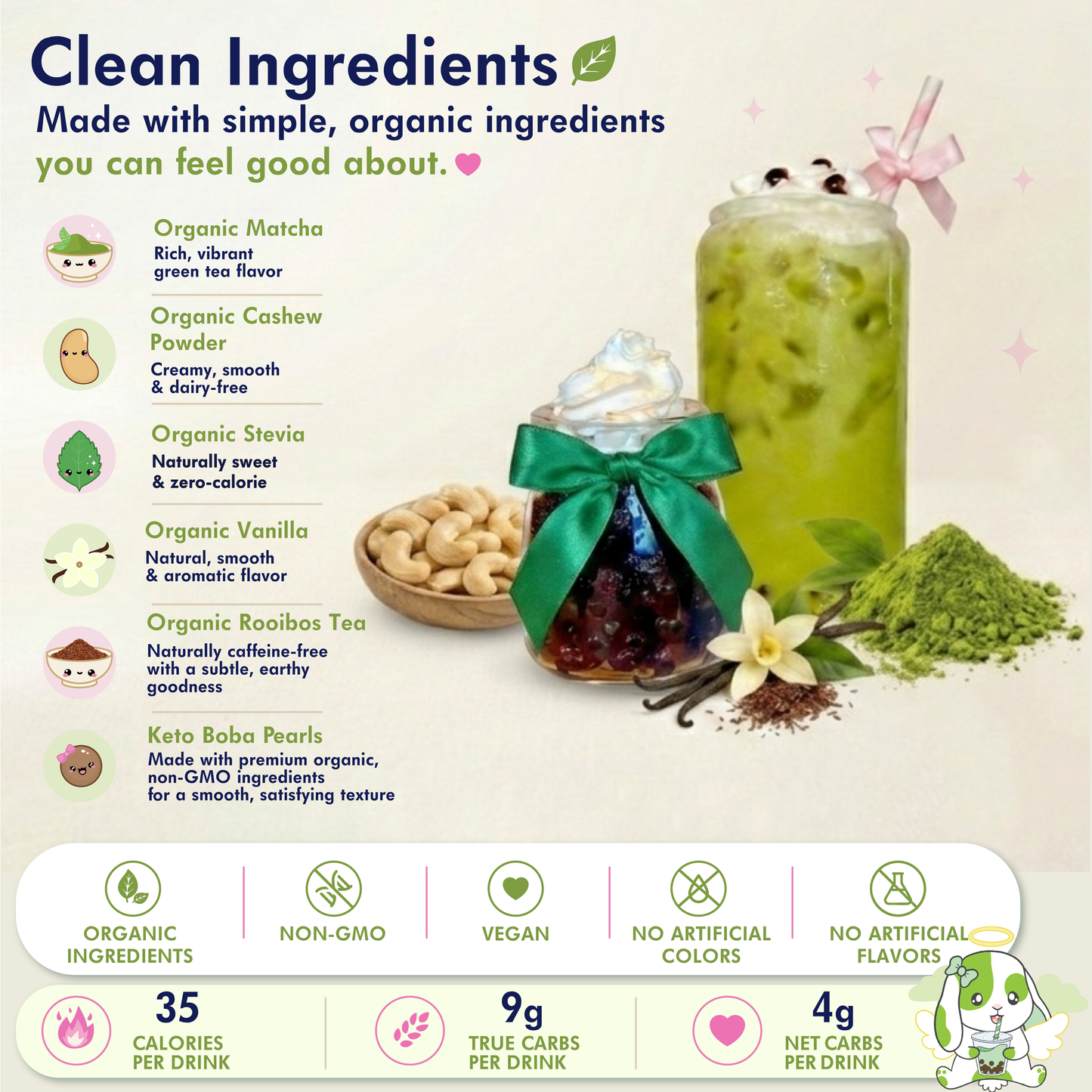 Keto Matcha Boba Tea