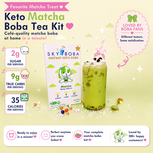 Keto Matcha Boba Tea