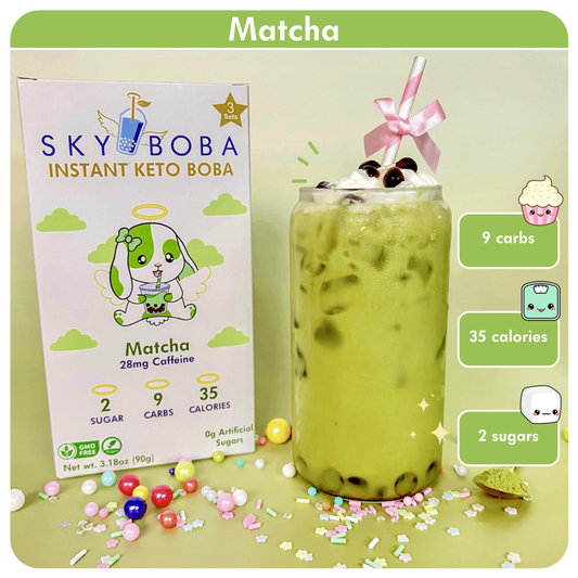 Keto Matcha Boba Tea