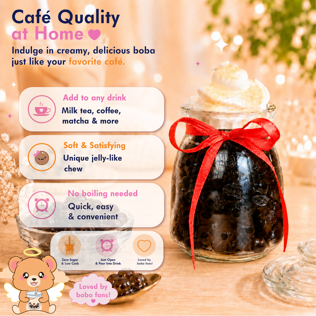 Keto Boba Pearls - Bubble Tea sugar free