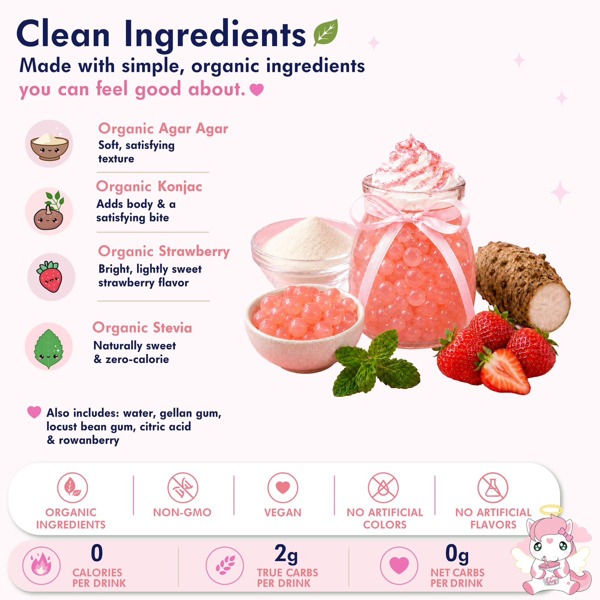Strawberry Keto Boba Pearls