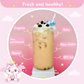 Keto Strawberry Boba Tea