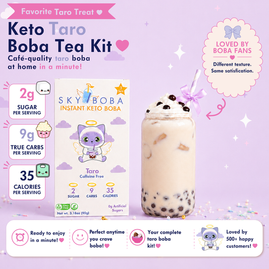 Keto Taro Boba Tea