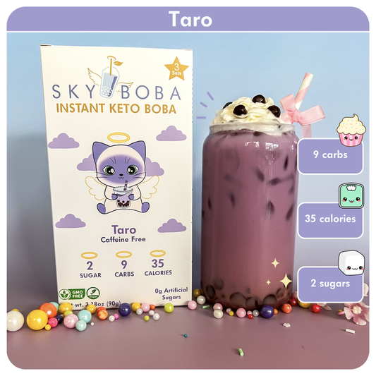 Keto Taro Boba Tea