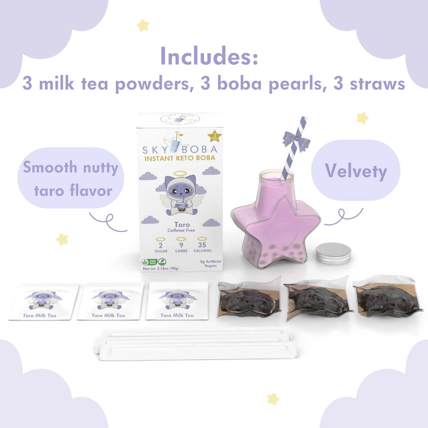 Keto Taro Boba Tea