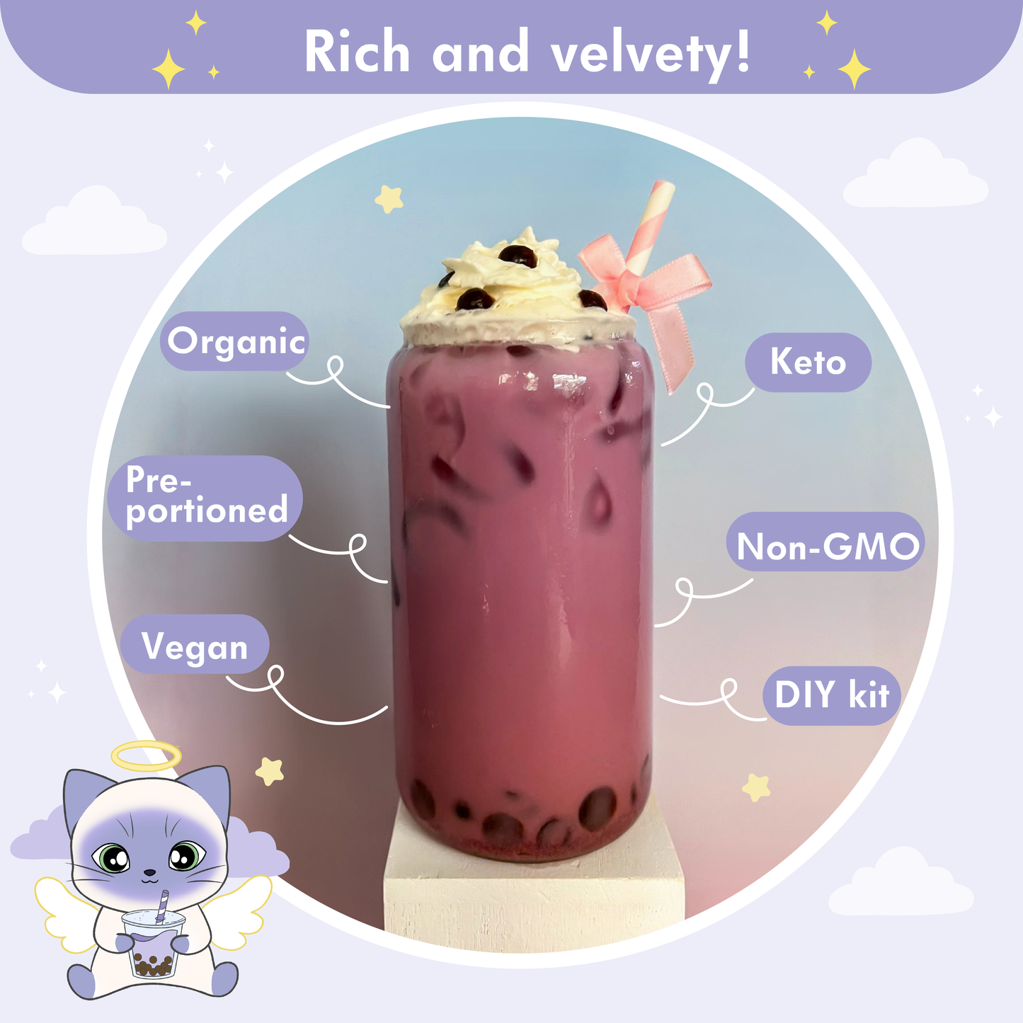 Keto Taro Boba Tea